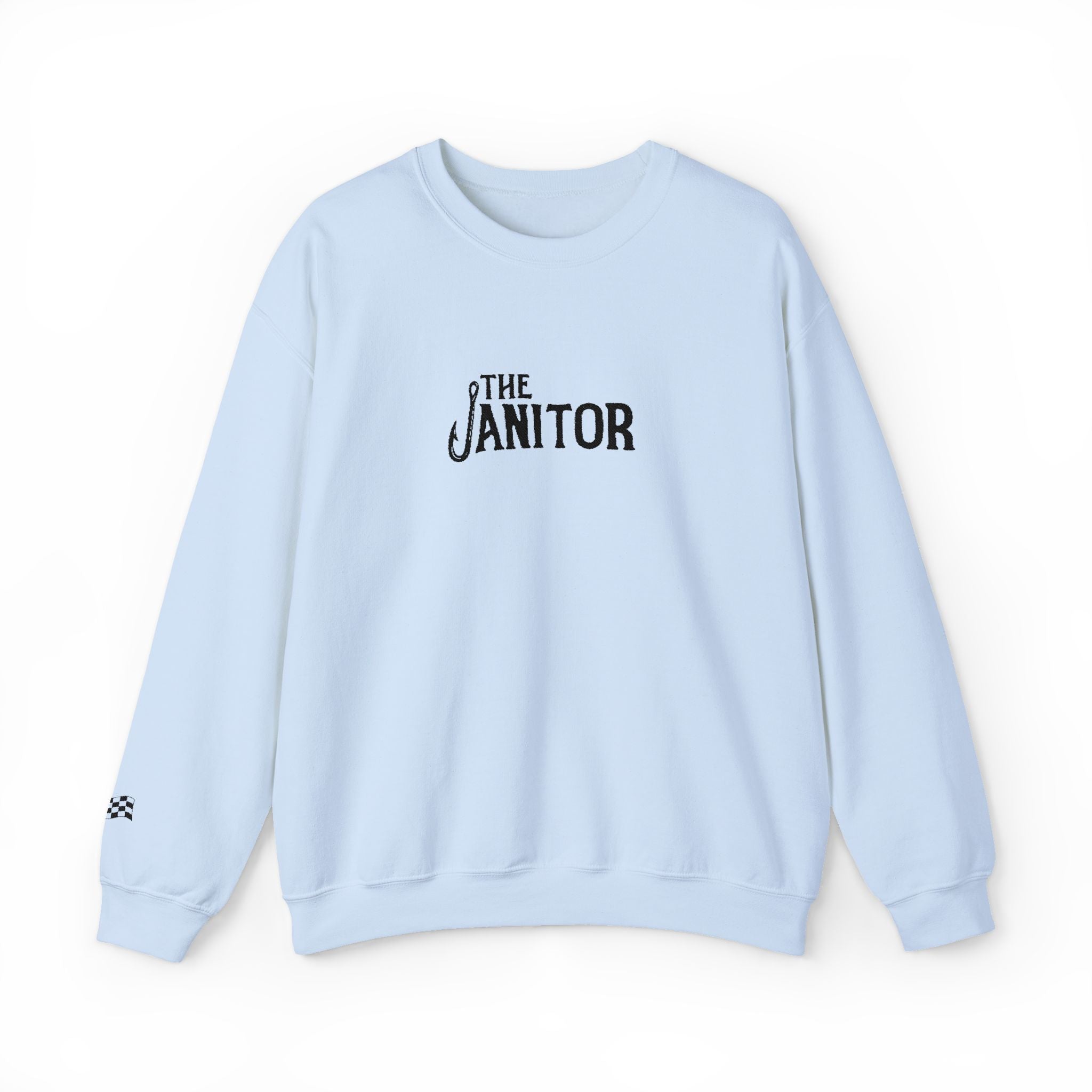 Crewneck Sweatshirt — "The Janitor" Minimal Logo Pullover
