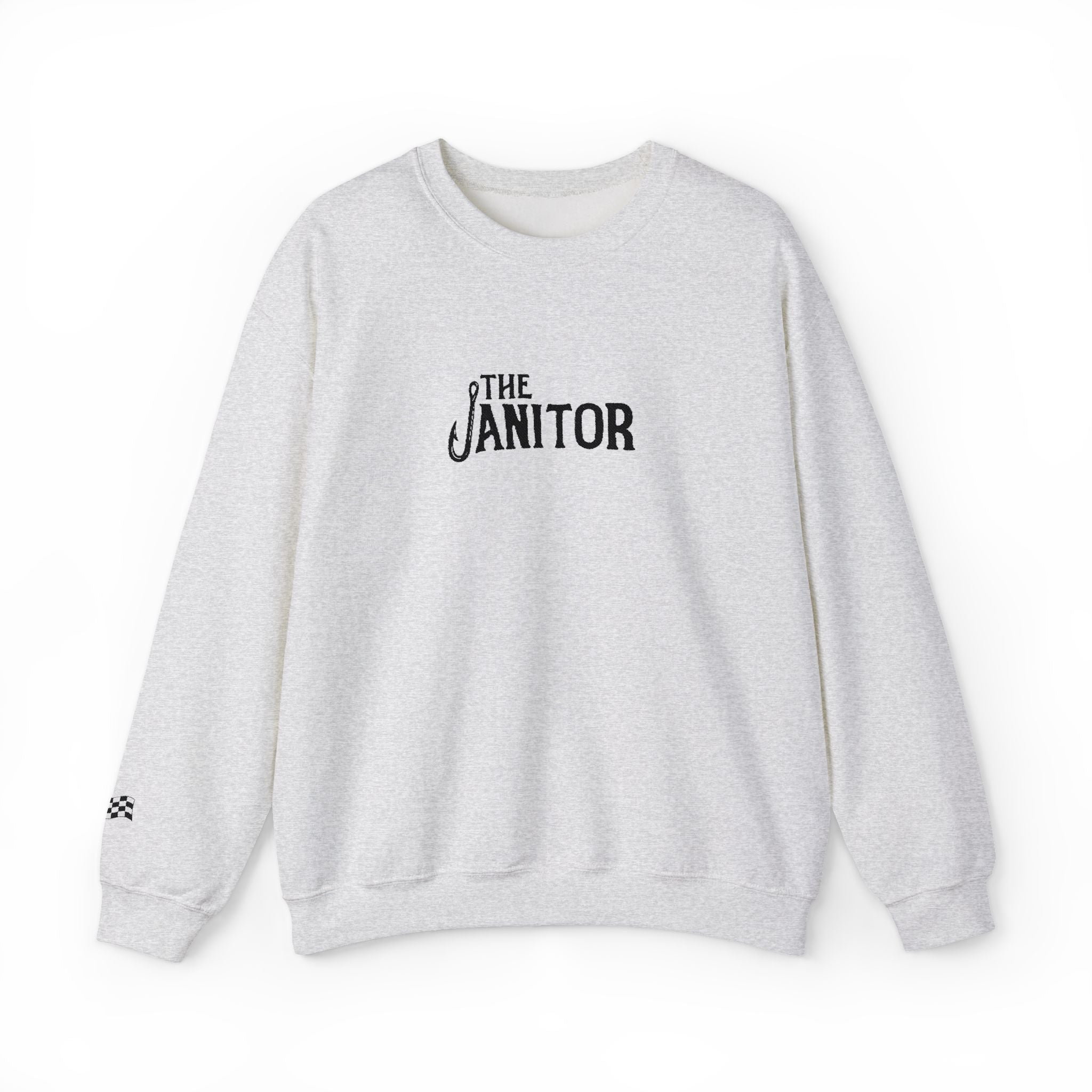 Crewneck Sweatshirt — "The Janitor" Minimal Logo Pullover