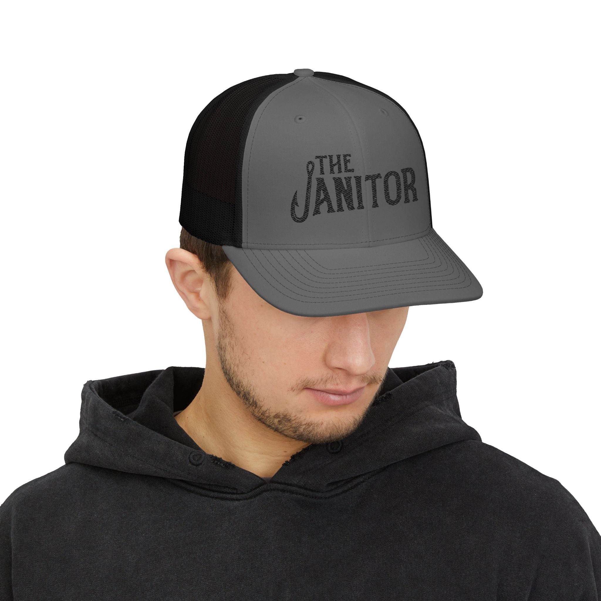 The Janitor Snapback Trucker Cap — Vintage Work Crew Hat