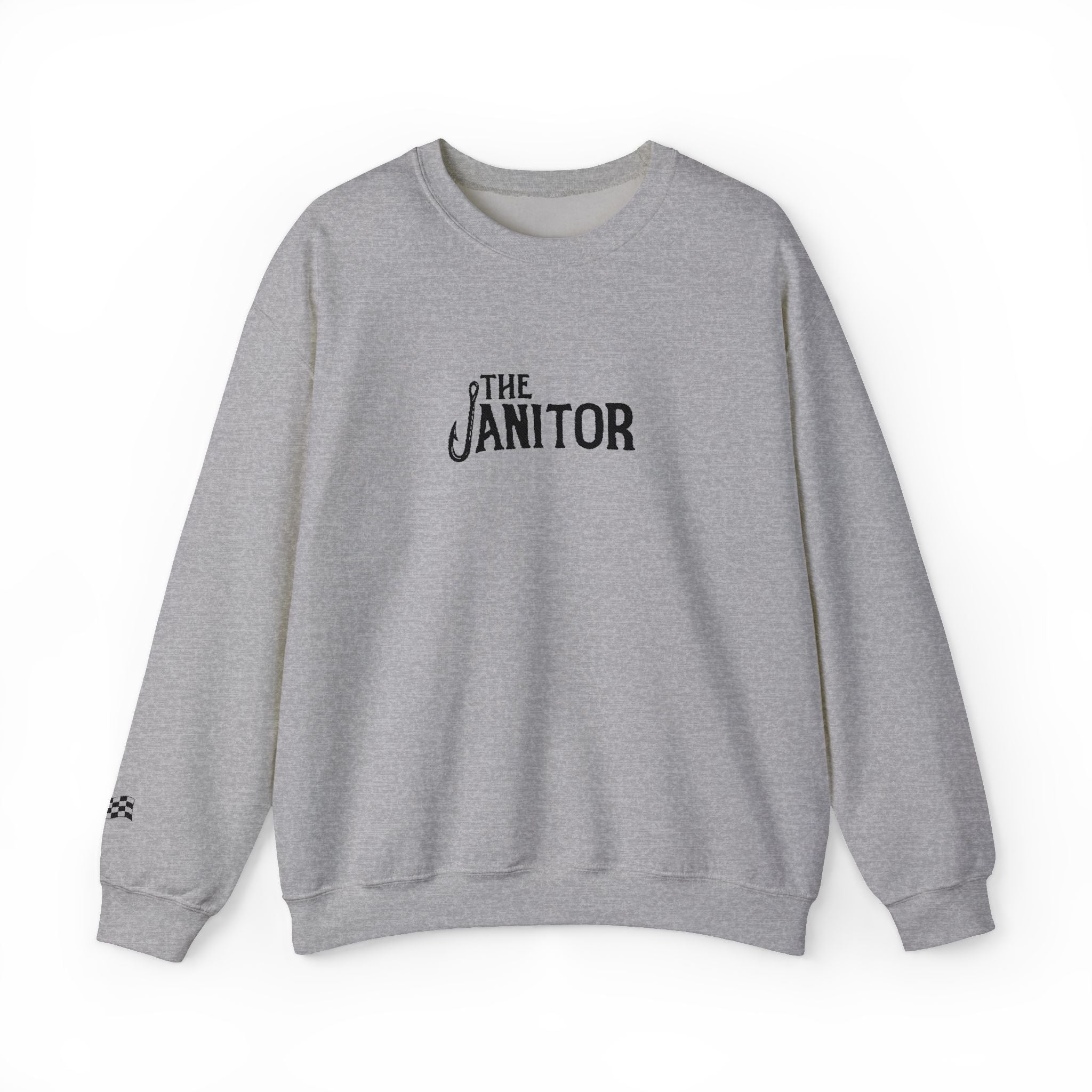 Crewneck Sweatshirt — "The Janitor" Minimal Logo Pullover