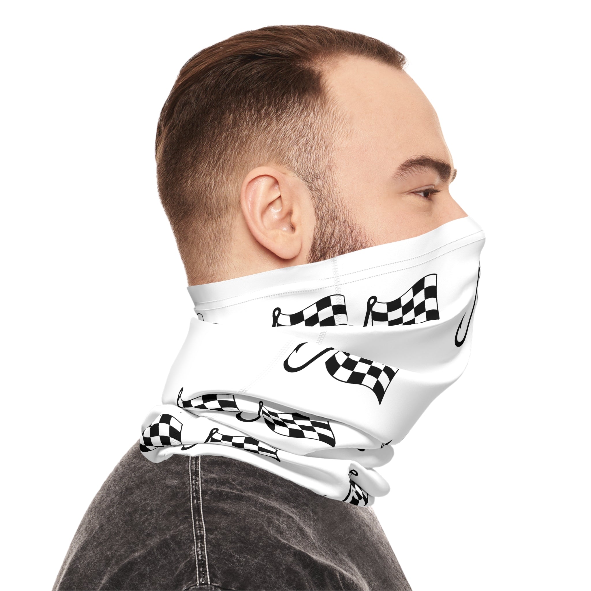 Checkered Flag Neck Gaiter – Racing Pattern Face Mask & Bandana