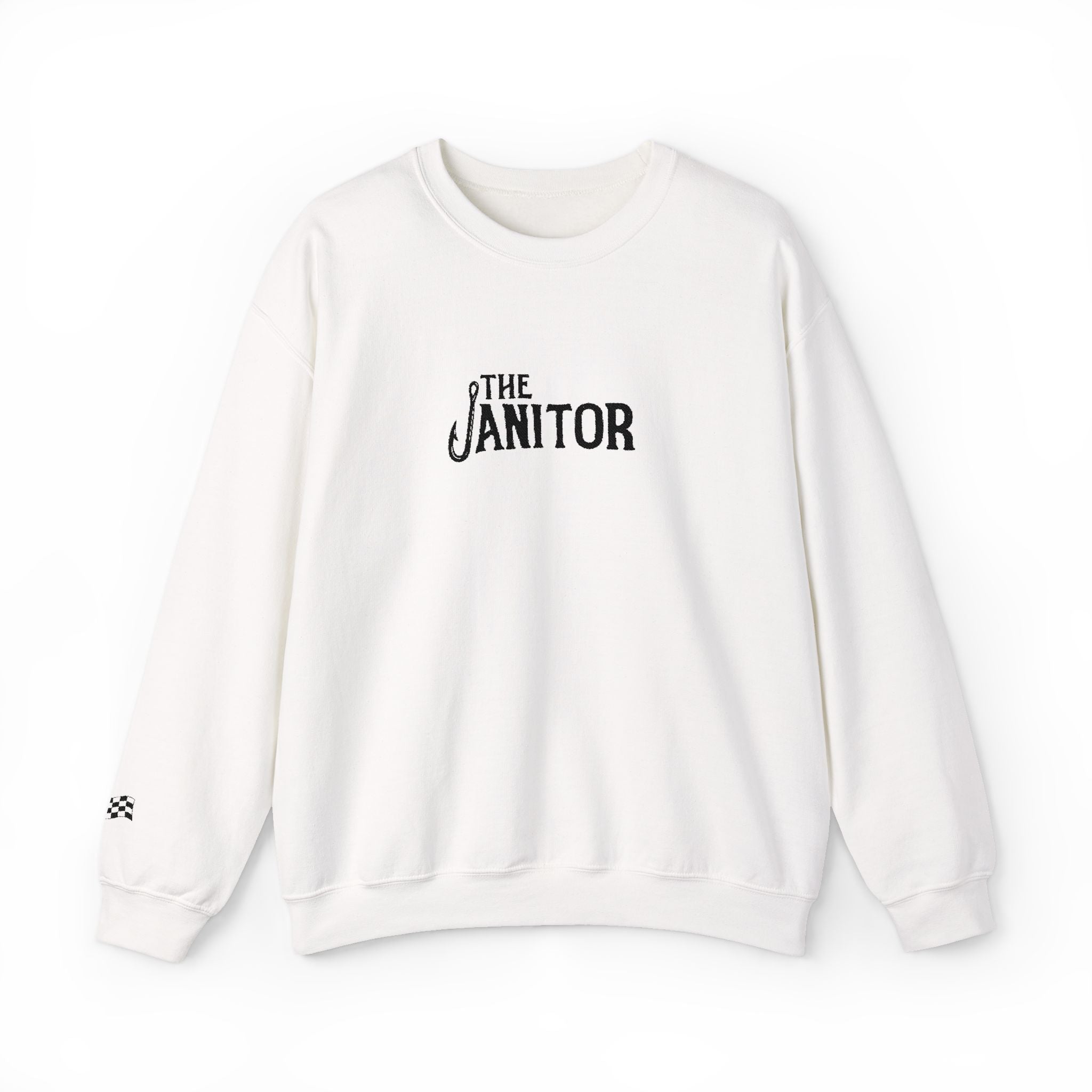 Crewneck Sweatshirt — "The Janitor" Minimal Logo Pullover