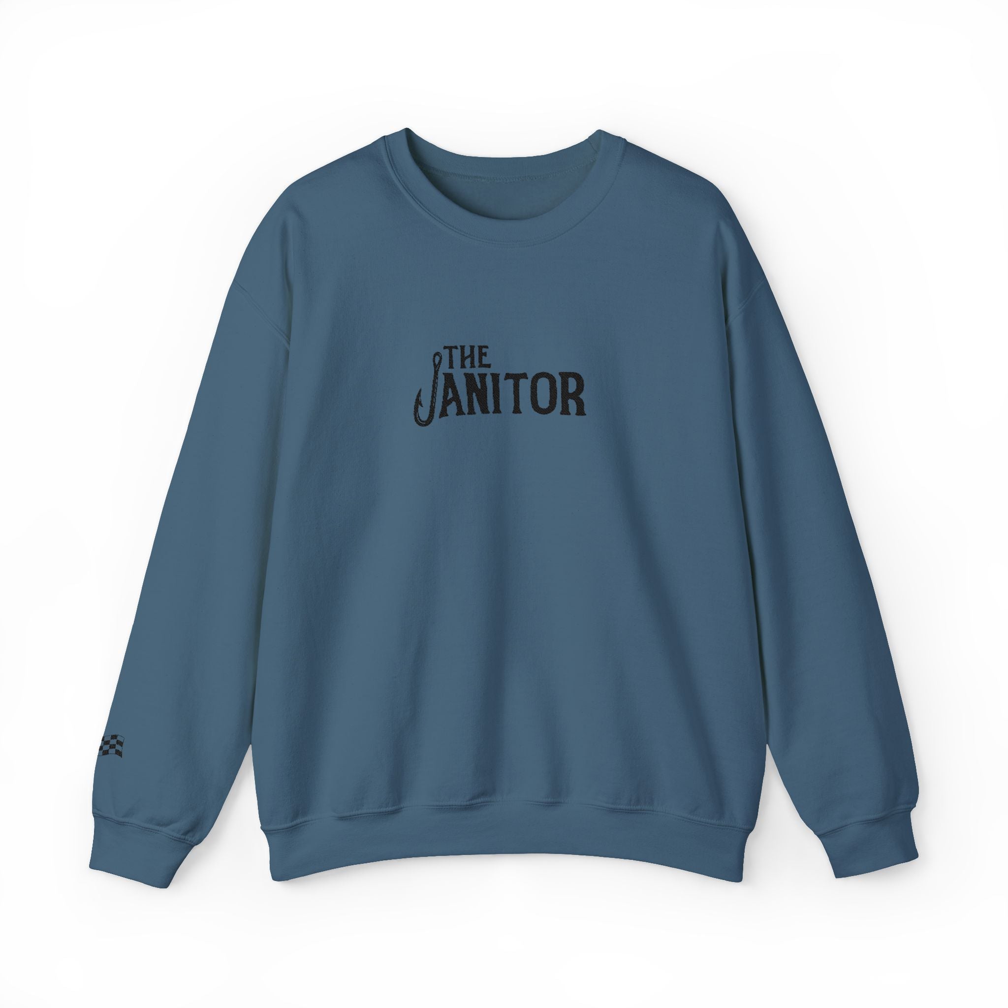 Crewneck Sweatshirt — "The Janitor" Minimal Logo Pullover
