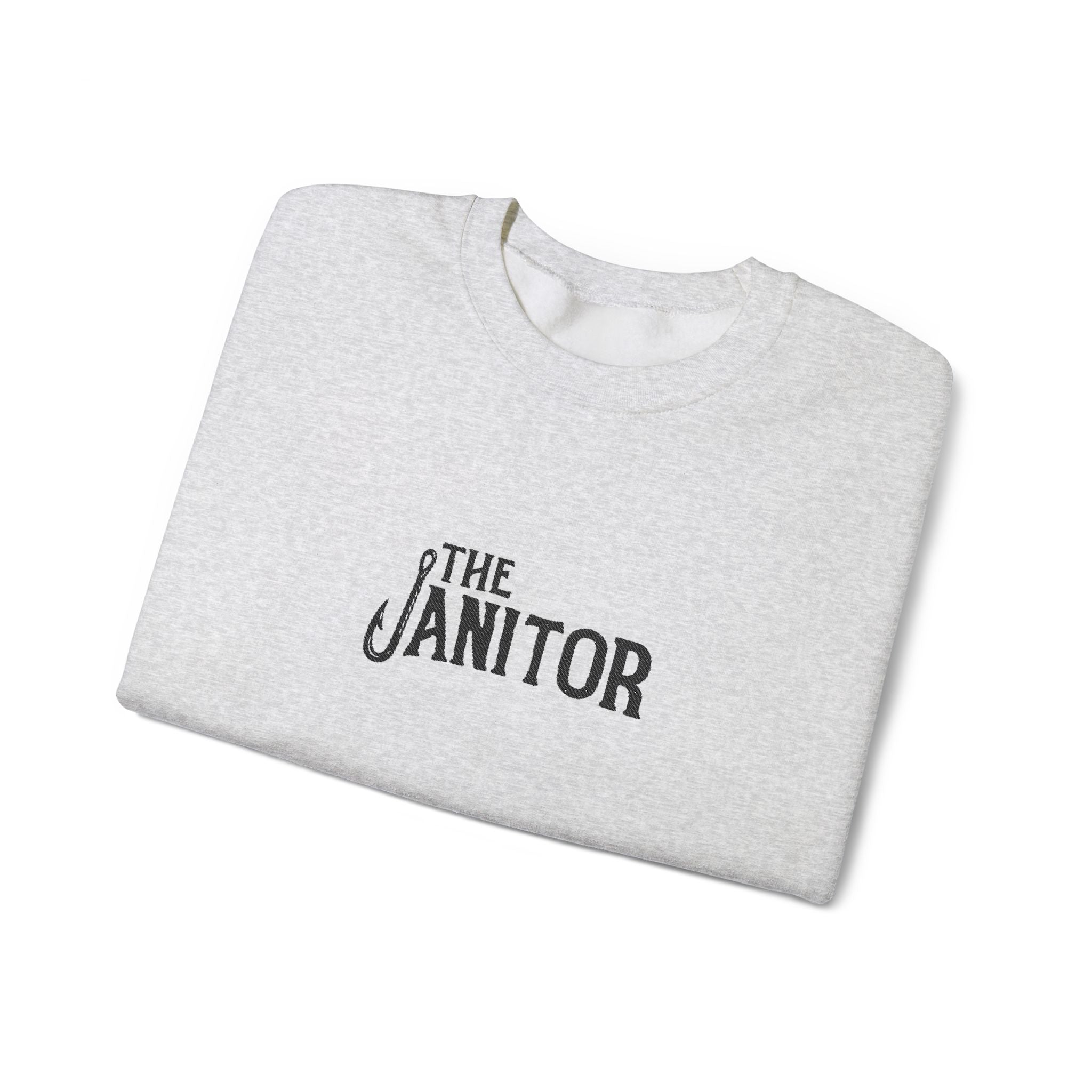 Crewneck Sweatshirt — "The Janitor" Minimal Logo Pullover